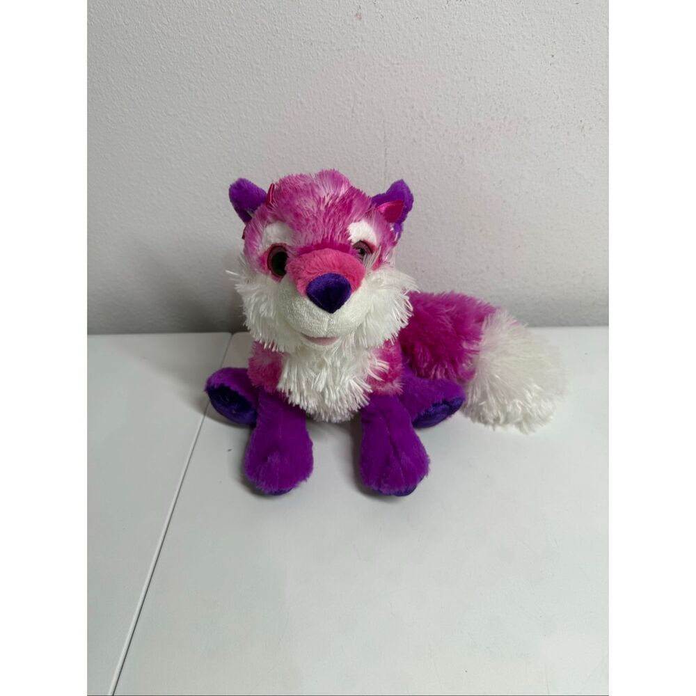 Wild Republic Pink & Purple Fox Plush 2014 Como Zoo